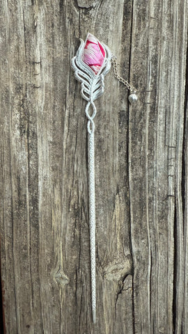 Peacock Feather Hairpin