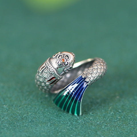 Fish Ring Sterling Silver