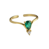 Gold Plated Silver Ring with Zircons
