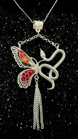 Butterfly And Snake Necklace