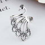 Peacock Ring Sterling Silver