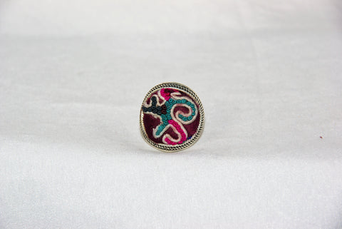 Circular Embroidered Ring
