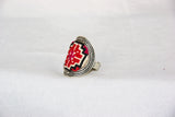 Oval Embroidered Ring