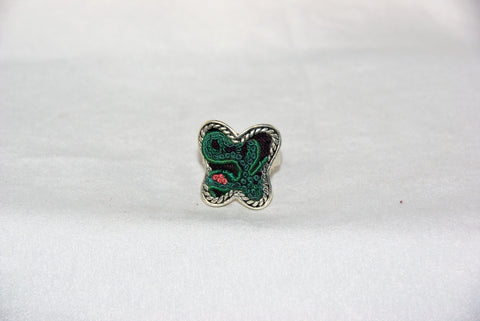 Butterfly-Shaped Embroidered Ring