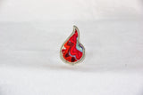 Tear Drop-Shaped Embroidered Ring