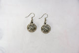 Orb-shaped engraved small earrings
