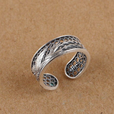 medium silver ring