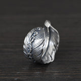 large silver ring